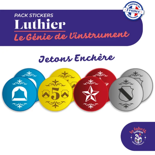 Stickers Luthier Jetons Encheres