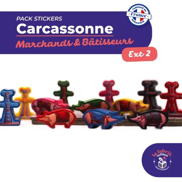 Stickers Carcassonne Extension 2 Marchands et Batisseurs