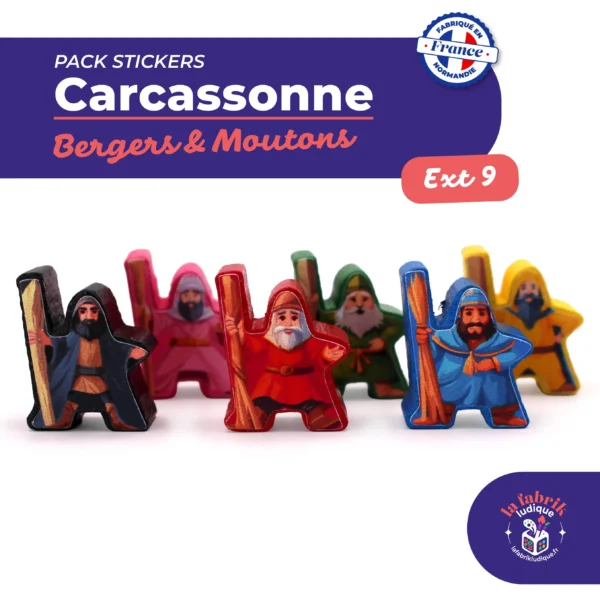 Stickers Carcassonne Extension 9 Bergers et Moutons