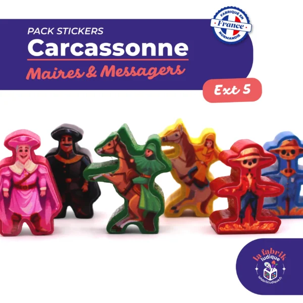 Stickers Carcassonne Extension 5 Maires et Messagers