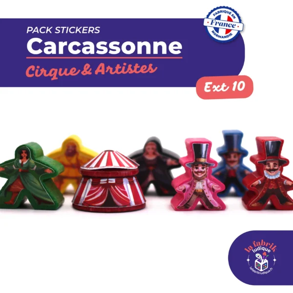 Stickers Carcassonne Extension 10 Cirque et Artistes